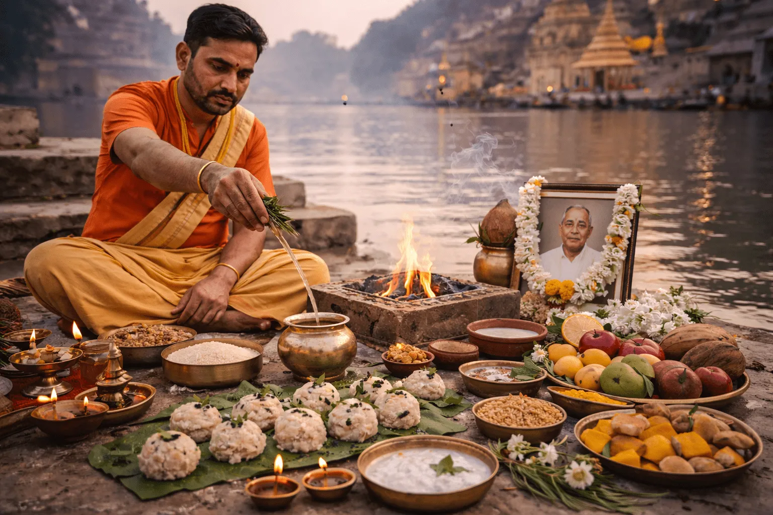 Masik Shraddh ritual for ancestors at Kashi Vishwanath Temple
