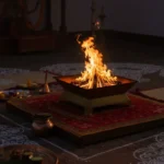 Aavahanti Homam ritual performed by Hindu priest for divine invocation