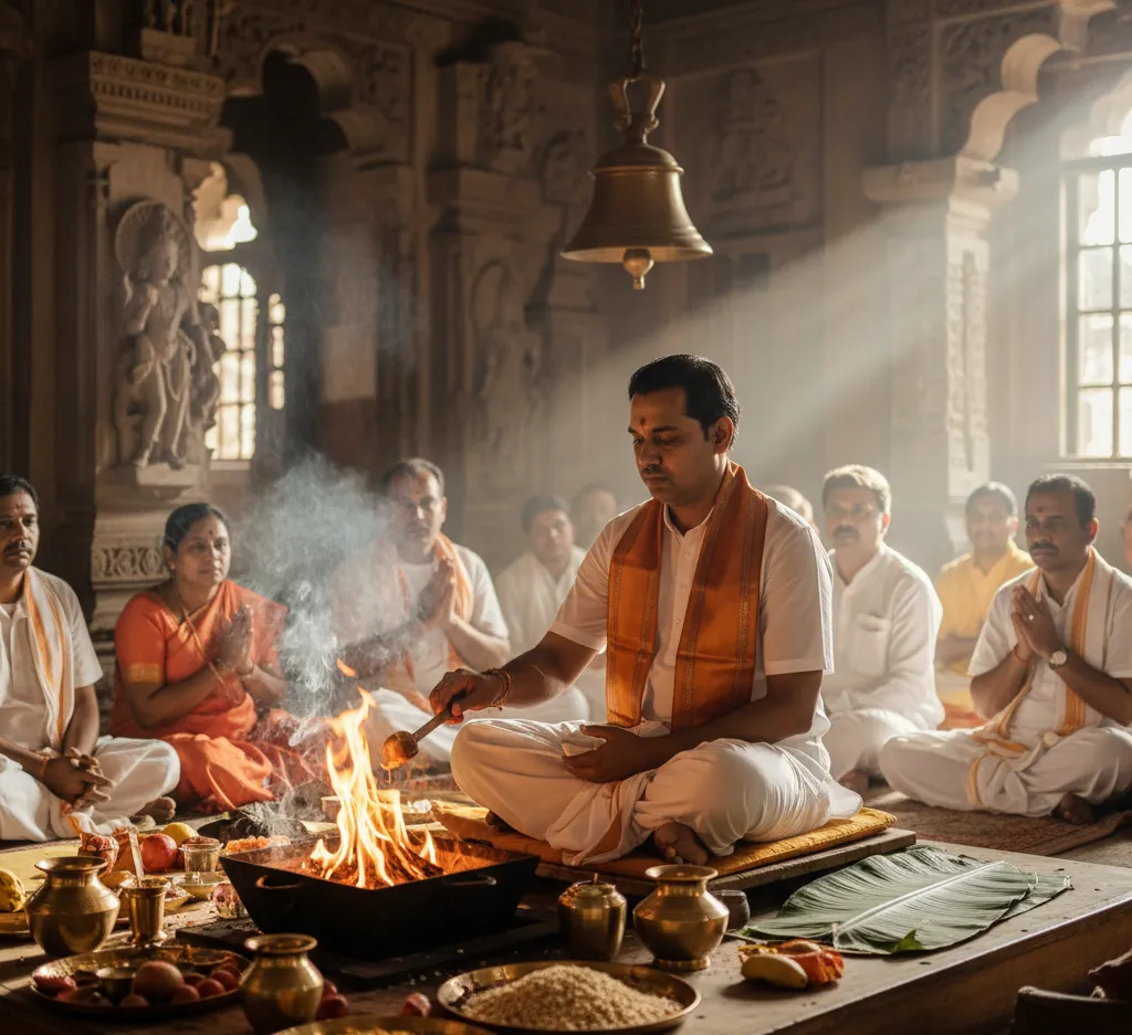 Uppar Karya ritual performed for ancestors at Kashi Vishwanath Temple
